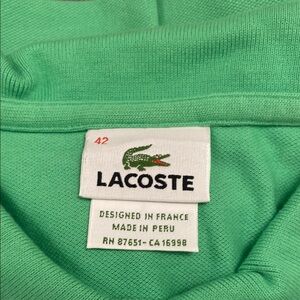 Lacoste Green Polo Shirt